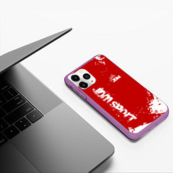 Чехол iPhone 11 Pro матовый Eat Sleep JDM: Red Style, цвет: 3D-фиолетовый — фото 2