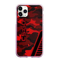 Чехол iPhone 11 Pro матовый CS:GO Red Camo, цвет: 3D-розовый