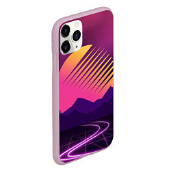 Чехол iPhone 11 Pro матовый Digital Sun, цвет: 3D-розовый — фото 2