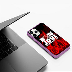 Чехол iPhone 11 Pro матовый Bon Jovi: Have a nice day, цвет: 3D-фиолетовый — фото 2