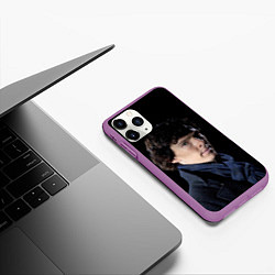 Чехол iPhone 11 Pro матовый Sherlock, цвет: 3D-фиолетовый — фото 2