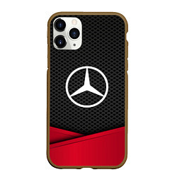 Чехол iPhone 11 Pro матовый Mercedes Benz: Grey Carbon