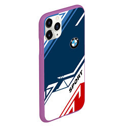 Чехол iPhone 11 Pro матовый BMW SPORT, цвет: 3D-фиолетовый — фото 2