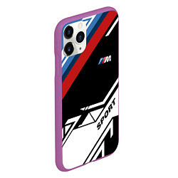 Чехол iPhone 11 Pro матовый BMW GEOMETRY SPORT БМВ M PERFORMANCE, цвет: 3D-фиолетовый — фото 2