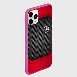 Чехол iPhone 11 Pro матовый Mercedes Benz: Metal Sport, цвет: 3D-фиолетовый — фото 2