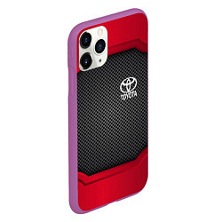 Чехол iPhone 11 Pro матовый Toyota: Metal Sport, цвет: 3D-фиолетовый — фото 2