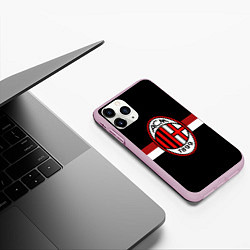 Чехол iPhone 11 Pro матовый AC Milan 1899, цвет: 3D-розовый — фото 2