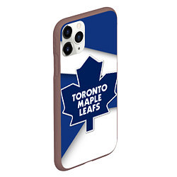 Чехол iPhone 11 Pro матовый Toronto Maple Leafs, цвет: 3D-коричневый — фото 2