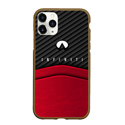 Чехол iPhone 11 Pro матовый Infiniti: Red Carbon