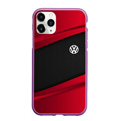 Чехол iPhone 11 Pro матовый Volkswagen: Red Sport