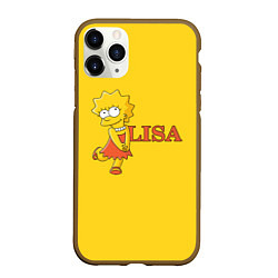 Чехол iPhone 11 Pro матовый Lisa Simpson, цвет: 3D-коричневый
