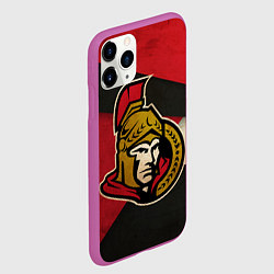 Чехол iPhone 11 Pro матовый HC Ottawa Senators: Old Style, цвет: 3D-фиолетовый — фото 2