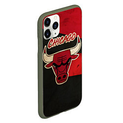 Чехол iPhone 11 Pro матовый Chicago Bulls: Old Style, цвет: 3D-темно-зеленый — фото 2