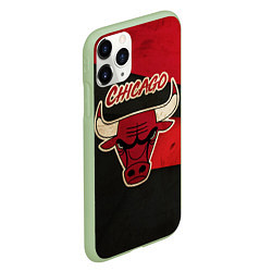 Чехол iPhone 11 Pro матовый Chicago Bulls: Old Style, цвет: 3D-салатовый — фото 2