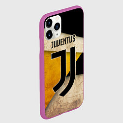 Чехол iPhone 11 Pro матовый FC Juventus: Old Style, цвет: 3D-фиолетовый — фото 2