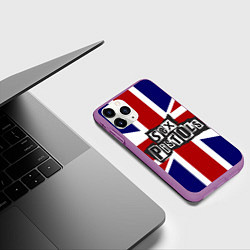 Чехол iPhone 11 Pro матовый Sex Pistols UK, цвет: 3D-фиолетовый — фото 2