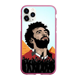 Чехол iPhone 11 Pro матовый Salah: Egypt King, цвет: 3D-малиновый