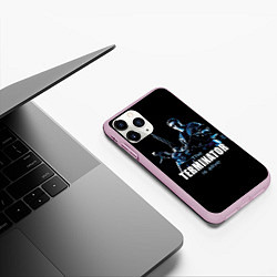 Чехол iPhone 11 Pro матовый Terminator: Is alive, цвет: 3D-розовый — фото 2