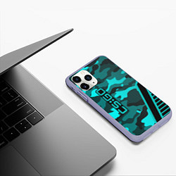 Чехол iPhone 11 Pro матовый CS:GO Blue Camo, цвет: 3D-светло-сиреневый — фото 2