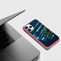 Чехол iPhone 11 Pro матовый Programming Collection, цвет: 3D-малиновый — фото 2