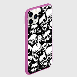 Чехол iPhone 11 Pro матовый Черепа ужаса, цвет: 3D-фиолетовый — фото 2