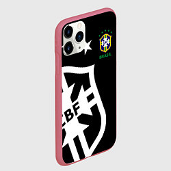 Чехол iPhone 11 Pro матовый Brazil Team: Exclusive, цвет: 3D-малиновый — фото 2