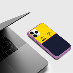 Чехол iPhone 11 Pro матовый Italy Lamborghini, цвет: 3D-фиолетовый — фото 2