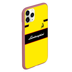 Чехол iPhone 11 Pro матовый Lamborghini Style, цвет: 3D-малиновый — фото 2