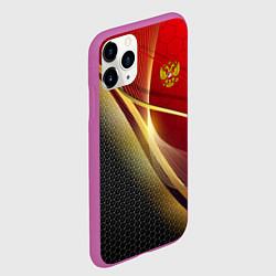 Чехол iPhone 11 Pro матовый RUSSIA SPORT: Gold Collection, цвет: 3D-фиолетовый — фото 2