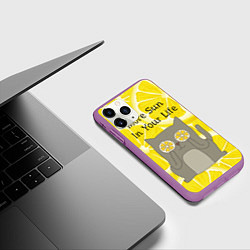 Чехол iPhone 11 Pro матовый More Sun In Your Life, цвет: 3D-фиолетовый — фото 2