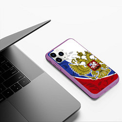 Чехол iPhone 11 Pro матовый Российская душа, цвет: 3D-фиолетовый — фото 2