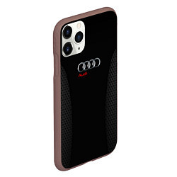 Чехол iPhone 11 Pro матовый Audi Carbon, цвет: 3D-коричневый — фото 2