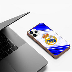 Чехол iPhone 11 Pro матовый Real Madrid, цвет: 3D-коричневый — фото 2