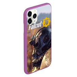 Чехол iPhone 11 Pro матовый Fallout 76, цвет: 3D-фиолетовый — фото 2