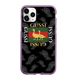 Чехол iPhone 11 Pro матовый GUSSI Style, цвет: 3D-фиолетовый