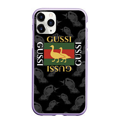 Чехол iPhone 11 Pro матовый GUSSI Style, цвет: 3D-светло-сиреневый