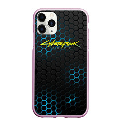 Чехол iPhone 11 Pro матовый Cyberpunk 2077: Blue Carbon