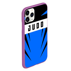 Чехол iPhone 11 Pro матовый Judo Fighter, цвет: 3D-фиолетовый — фото 2