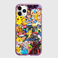 Чехол iPhone 11 Pro матовый Pokemon Bombing