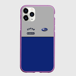 Чехол iPhone 11 Pro матовый Subaru Style, цвет: 3D-фиолетовый
