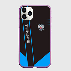 Чехол iPhone 11 Pro матовый Tennis: Russian Style, цвет: 3D-фиолетовый