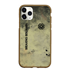 Чехол iPhone 11 Pro матовый Breaking Benjamin, цвет: 3D-коричневый