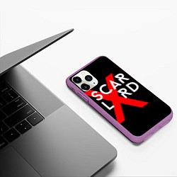 Чехол iPhone 11 Pro матовый Scarlxrd Logo, цвет: 3D-фиолетовый — фото 2