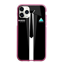 Чехол iPhone 11 Pro матовый RK800 Android Black, цвет: 3D-малиновый