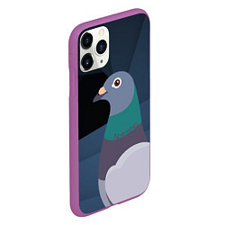 Чехол iPhone 11 Pro матовый Голубь Наташа, цвет: 3D-фиолетовый — фото 2