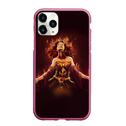 Чехол iPhone 11 Pro матовый Lina: Hell Flame, цвет: 3D-малиновый