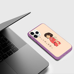 Чехол iPhone 11 Pro матовый Унесённые призраками, цвет: 3D-фиолетовый — фото 2