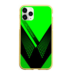 Чехол iPhone 11 Pro матовый Alpinism: Acid Green, цвет: 3D-желтый