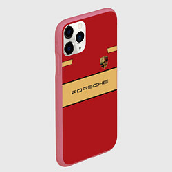 Чехол iPhone 11 Pro матовый Porsche Design, цвет: 3D-малиновый — фото 2