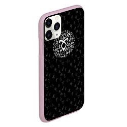 Чехол iPhone 11 Pro матовый Dark Runes, цвет: 3D-розовый — фото 2